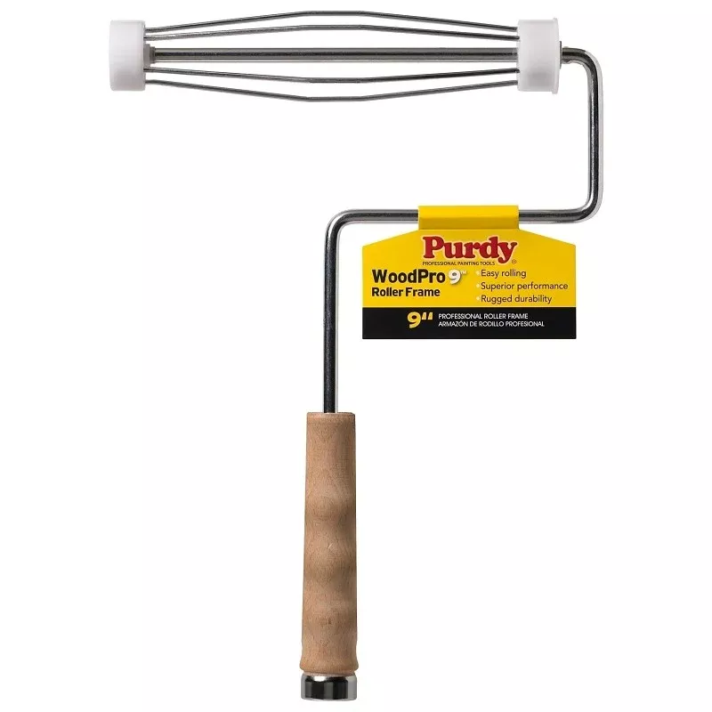 Purdy 5-Wire Ring Kage 14B744009 Roller Frame, 9 in L Roller, Grained Polypropylene Handle, Threaded Handle