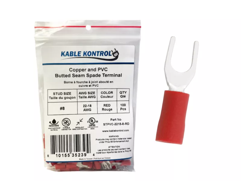 PVC Vinyl Insulated Spade Wire Terminal - Electrical Connector