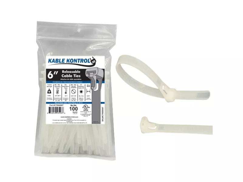 Releasable Reusable Zip Ties