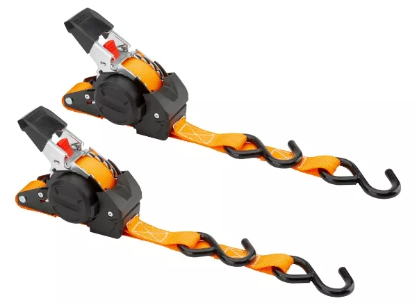 Retractable 10' Ratchet Strap - 2pk