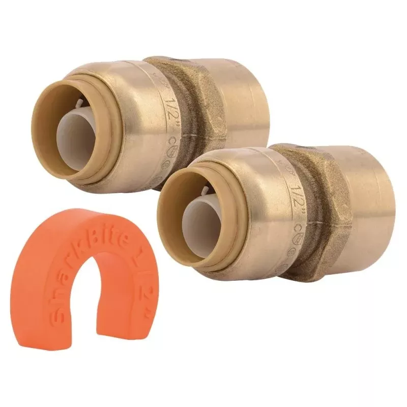 SharkBite 22604LF Water Heater Installation Kit, Specifications: 200 deg F Temperature, 200 psi Pressure, Brass