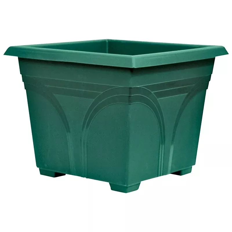 Southern Patio DP1510OG Deck Planter, 15 in H, Plastic, Olive Green, Neutral