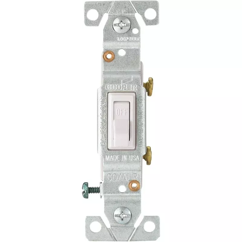 SWITCH TOGGLE COPAL 1P 15A WHT