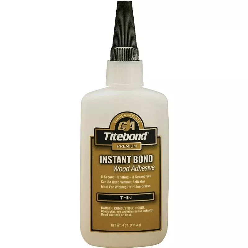 Titebond 6202 Glue, Clear, 4 oz, Bottle, 1.09 Specific Gravity