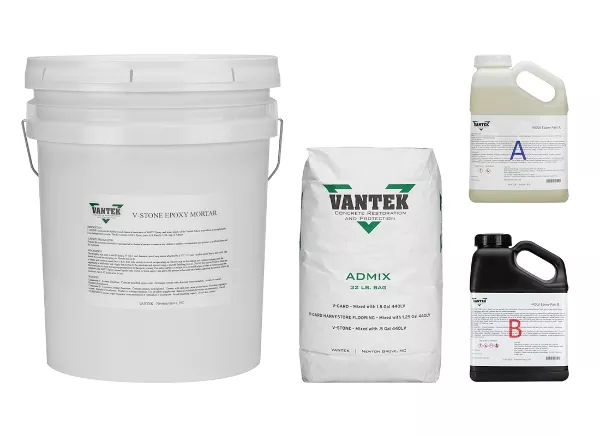 Vantek V-Stone Epoxy Mortar .5 gallon Kit w/ Admix
