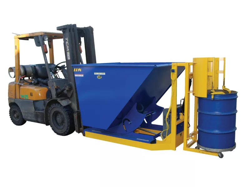 Vestil Battery Powered Trash Drum Dumper and Container