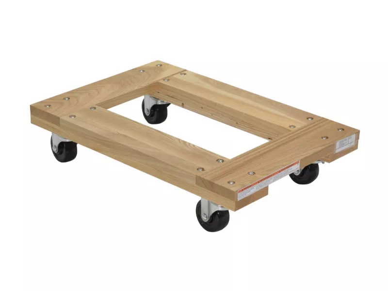 Vestil Open Deck Hardwood Dolly with Non-Marking Caster