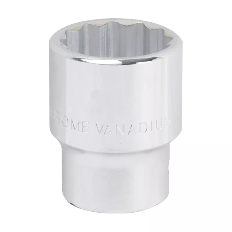 Vulcan MT-SM6032 Drive Socket, 32 mm Socket, 3/4 in Drive, 12-Point, Chrome Vanadium Steel, Chrome