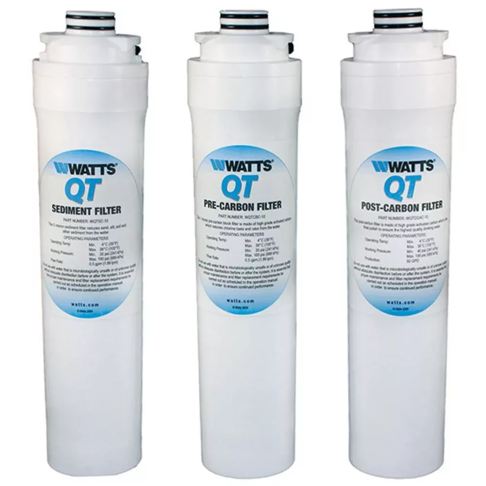 Watts WQT4RO11 QT Quick Twist RO Annual Replacement Filter Kit