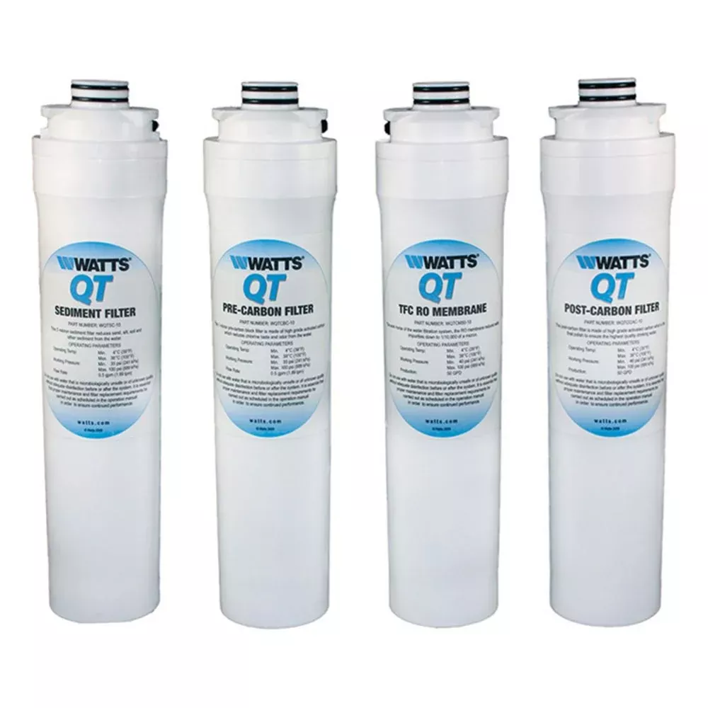 Watts WQT4RO11 Quick Twist RO Annual Replacement Filter Kit With Membrane