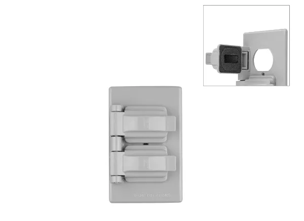Weatherproof Duplex Receptacle Cover - Double Door