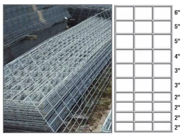 Welded Hog Panel Galvanized Metal 34" x 16'