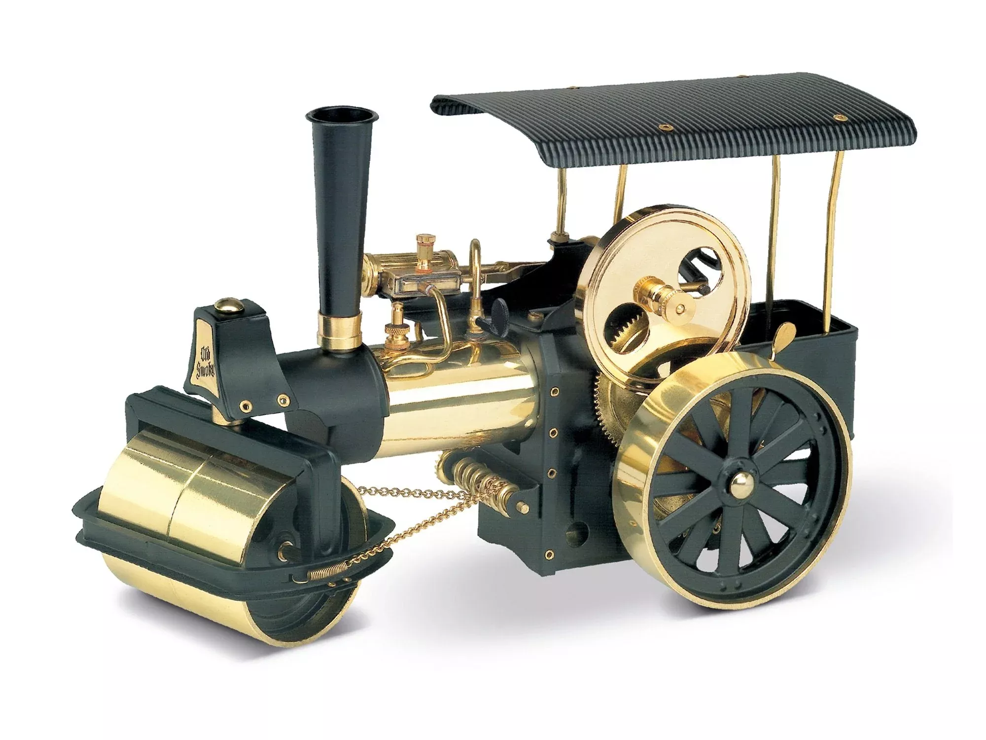 Wilesco D 366 Steam Roller Black-Brass