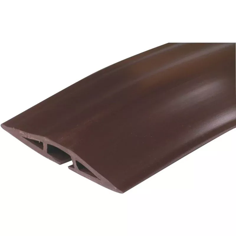 Wiremold CDB-5 Cord Protector, 5 ft L, 2-1/2 in W, Rubber, Brown
