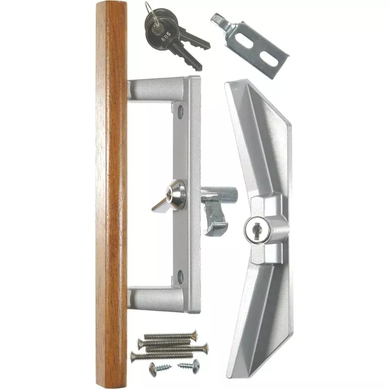 Wright Products VK1104 Door Handle, Aluminum/Wood, Oak
